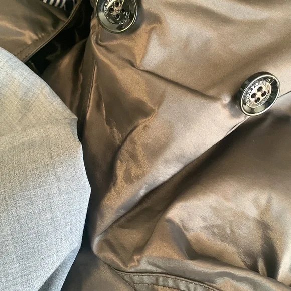 BURBERRY BRIT Metallic Olive Down Coat size medium